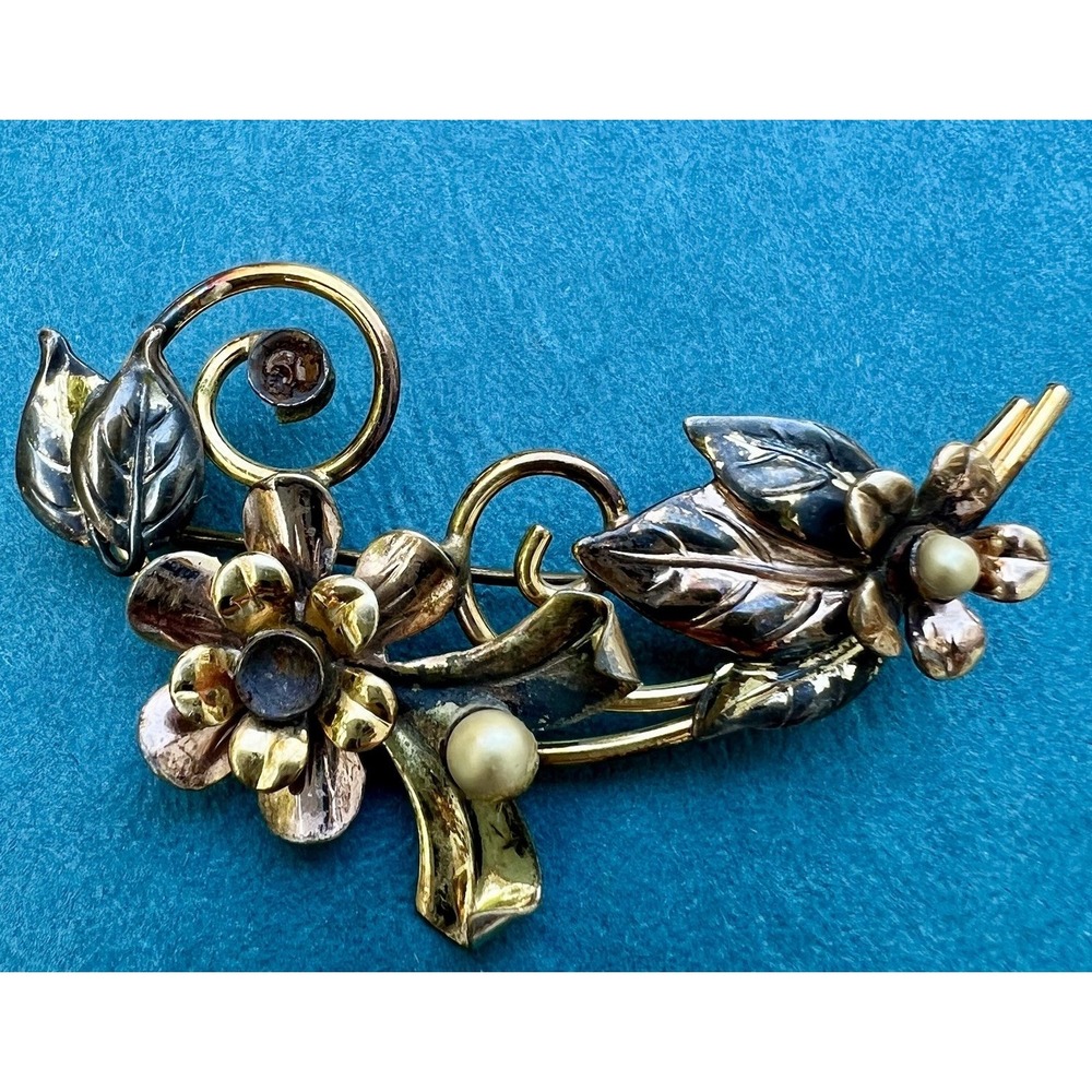 Signed VNTG  BARCLAY 1/20 12kt Gold Filled Yellow Rose FLOWER Shape Pin Brooch